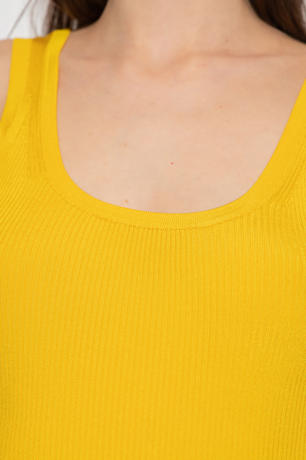 Yellow Ribbed tank top Zimmermann - SchaferandweinerShops KR